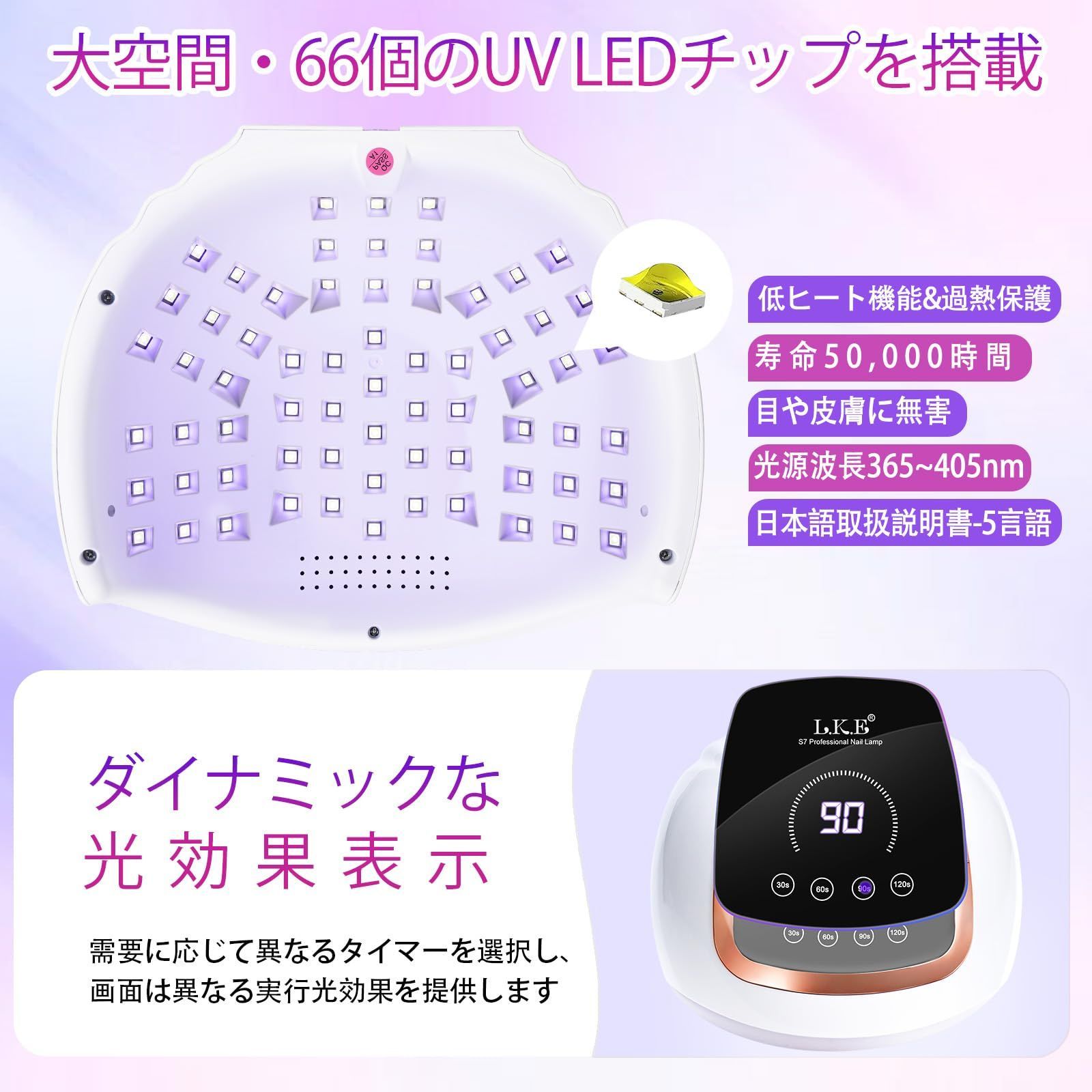 ジェル ネイル トップ led ライト 寿命