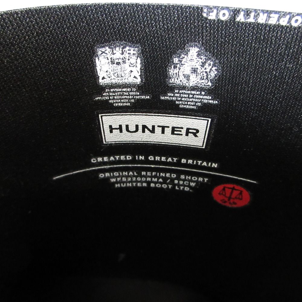 HUNTER ハンター オリジナル リファインド ショート レイン ブーツ WFS2200RMA UK6 25cm ブラック レディース 古着 KIN-KAAI_COM
