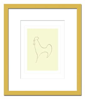 名画・抽象画 Pablo Picasso パブロ ピカソ Coq Detail 1907(コック ディテール 1907)/インテリア 飾る 額入り フック 民家 花 アートフレーム 飾る 3Lサイズ おしゃれ 壁掛け 絵