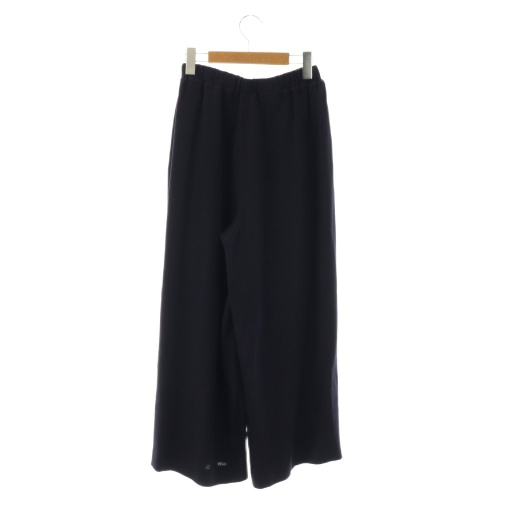 ドゥロワー Drawer 24年 シルクジョーゼットドローストパンツ ワイドパンツ 34 ネイビー DF OS SH