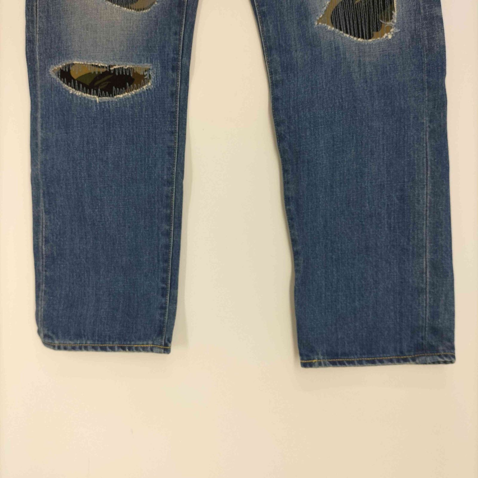 アベイシングエイプ A BATHING APE 1999 TYPE-02 DAMAGED DENIM PANTS