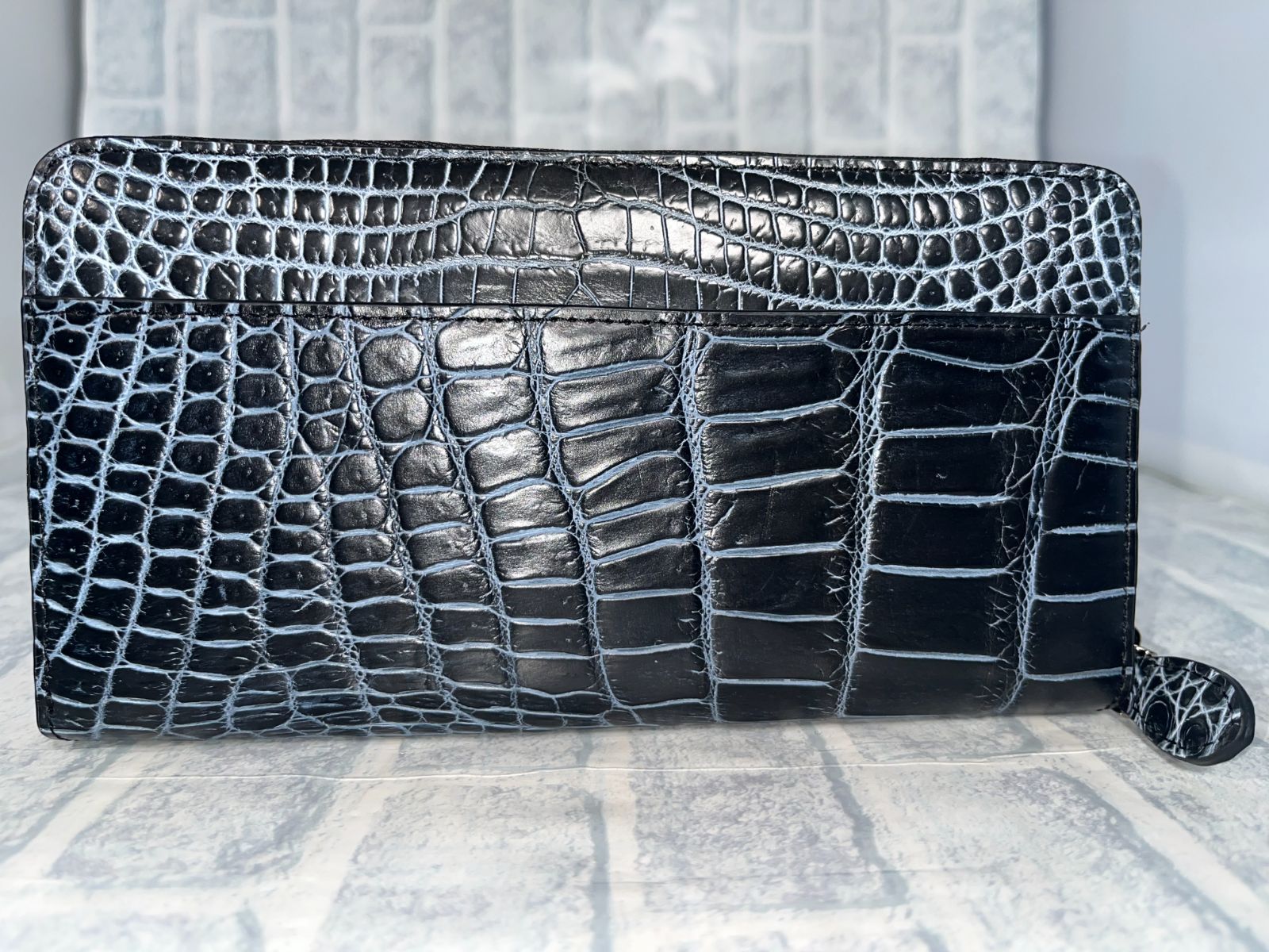 GUODI】 長財布 ラウンドファスナー 型 クロコダイル 本革 2