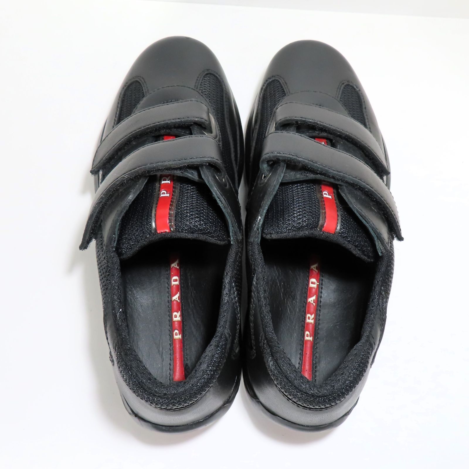 美品 PRADA SPORT プラダスポーツ メッシュ×レザー スニーカー