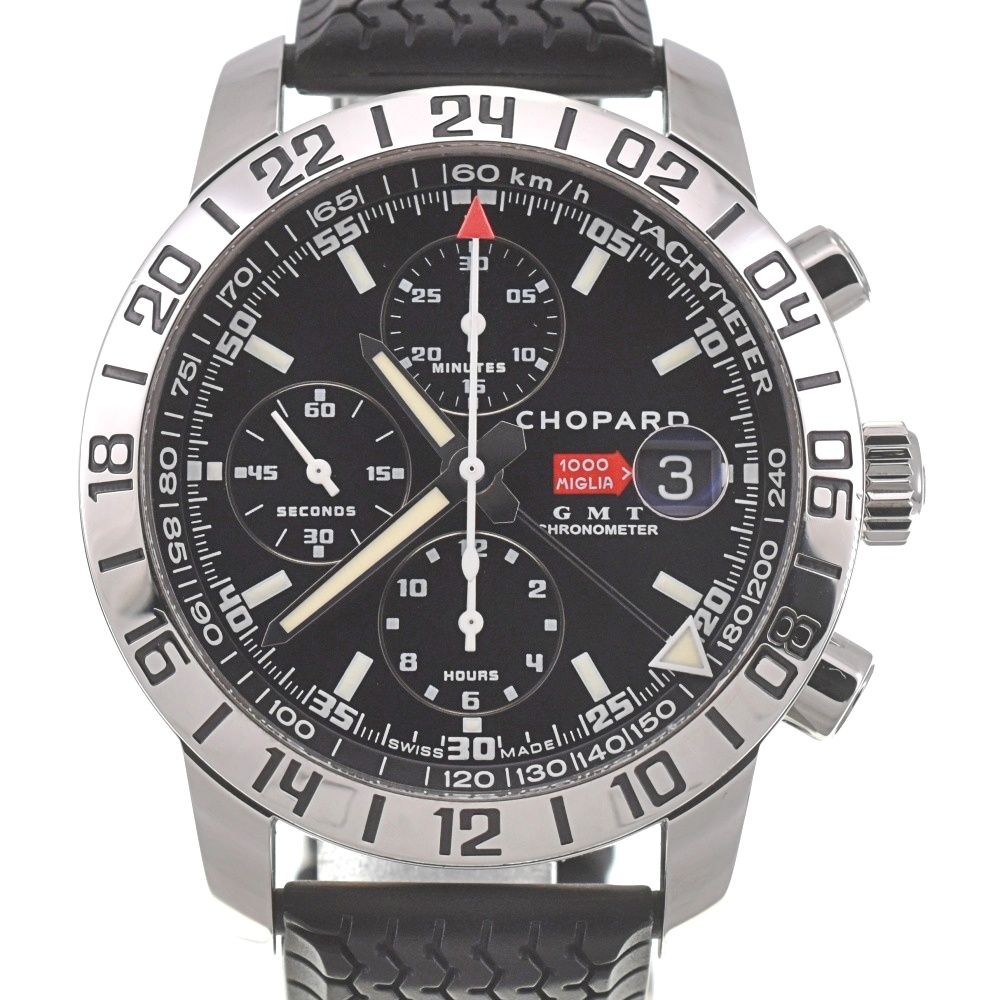 ショパール Chopard 16|8992|3001 ミッレミリア GMT クロノグラフ 自動巻き メンズ 箱 保証書付き H 139942