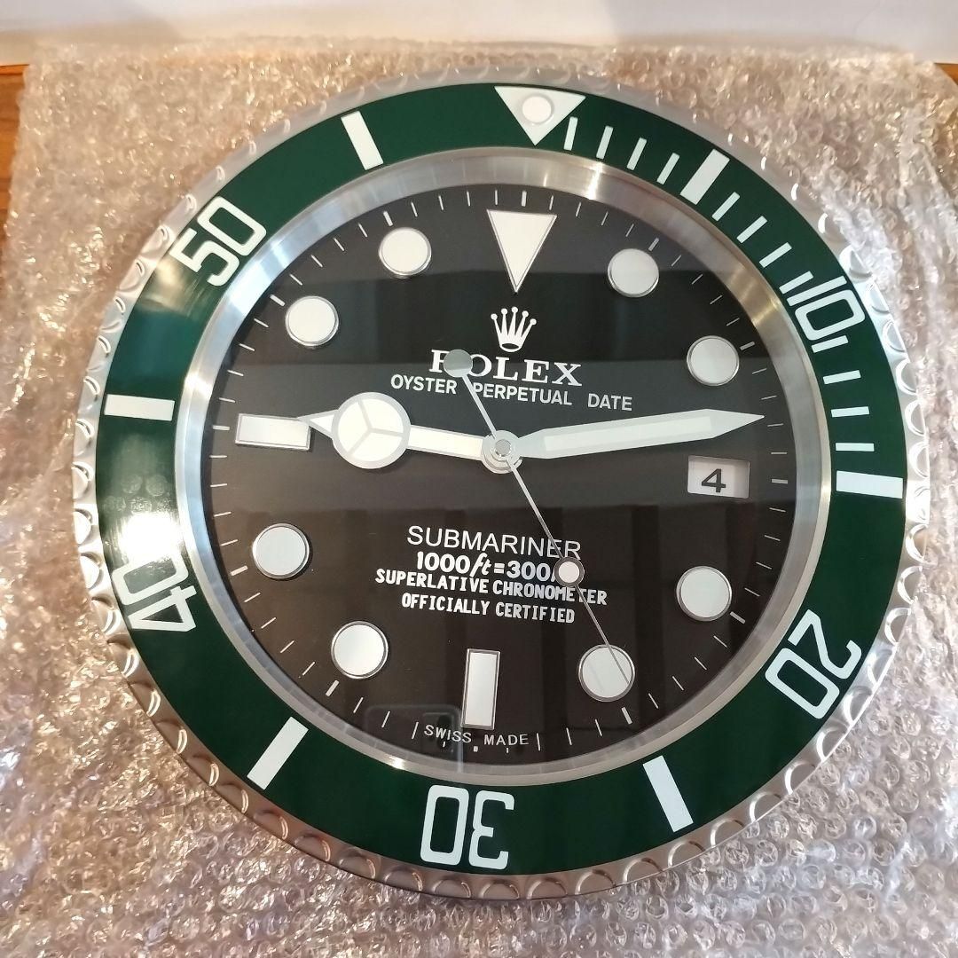 ロレックス　サブマリーナ　グリーン　壁掛け　置き時計　ROLEX トケマー:ROLEXサブマリーナグリーン126610