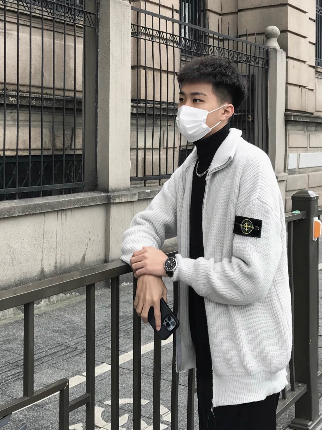 人気 STONE ISLAND ストーンアイランド　ニットジャケト