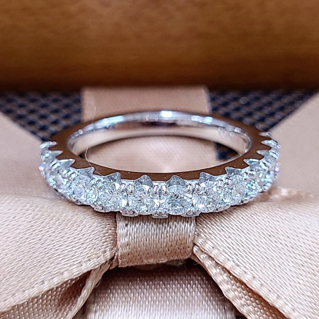 最高品質! ハートキュー Dカラー ダイヤモンド 1ct エタニティ リング 最高品質! ハートキュー Dカラー ダイヤモンド 1ct エタニティ