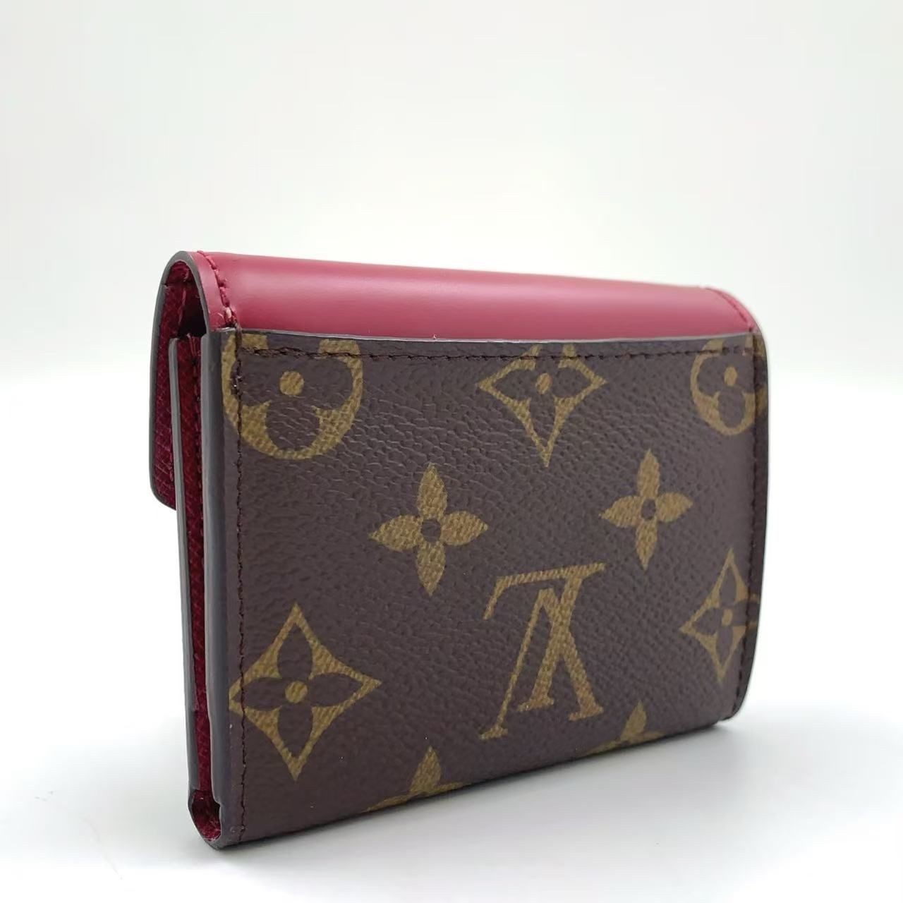 LOUIS VUITTON 三つ折り財布 ピンク/ブラウン ポルトフォイユ•ゾエ