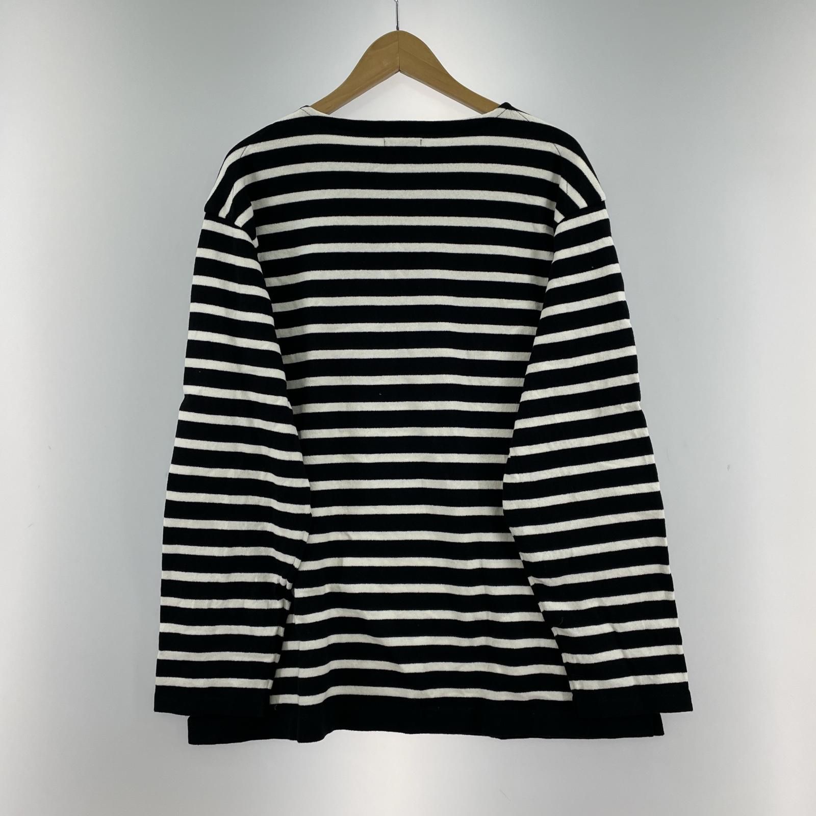 Yonetomiヨネトミ ボーダーカットソー size3/ブラック×ホワイト