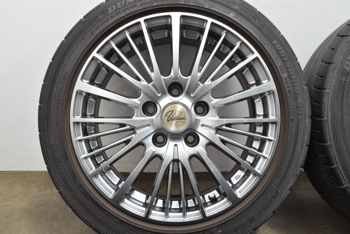良好品】ヴェルザンディ 16in 6.5J+45 PCD114.3 ダンロップ
