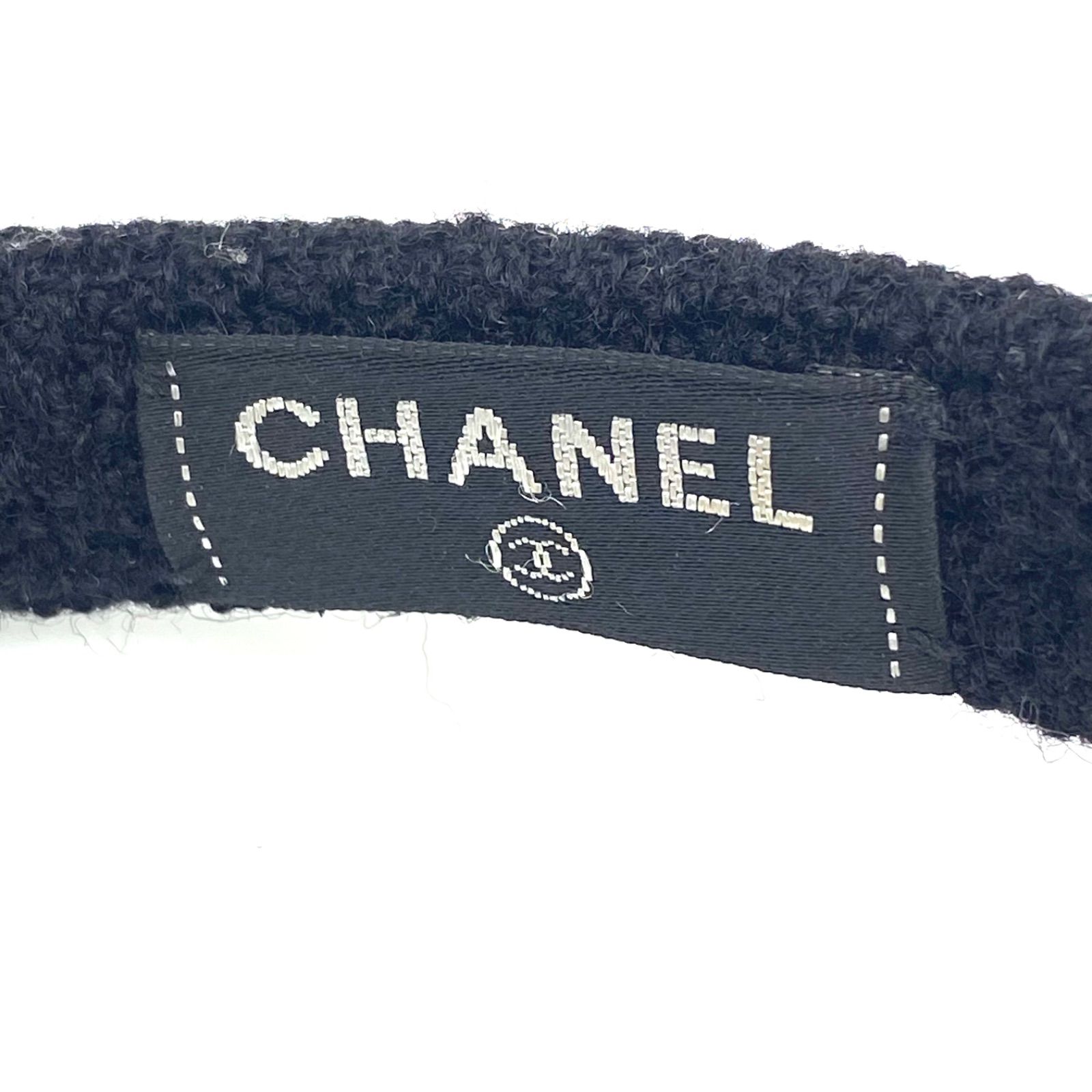 極上美品 CHANEL シャネル イヤーマフ 耳当て カメリア ファー
