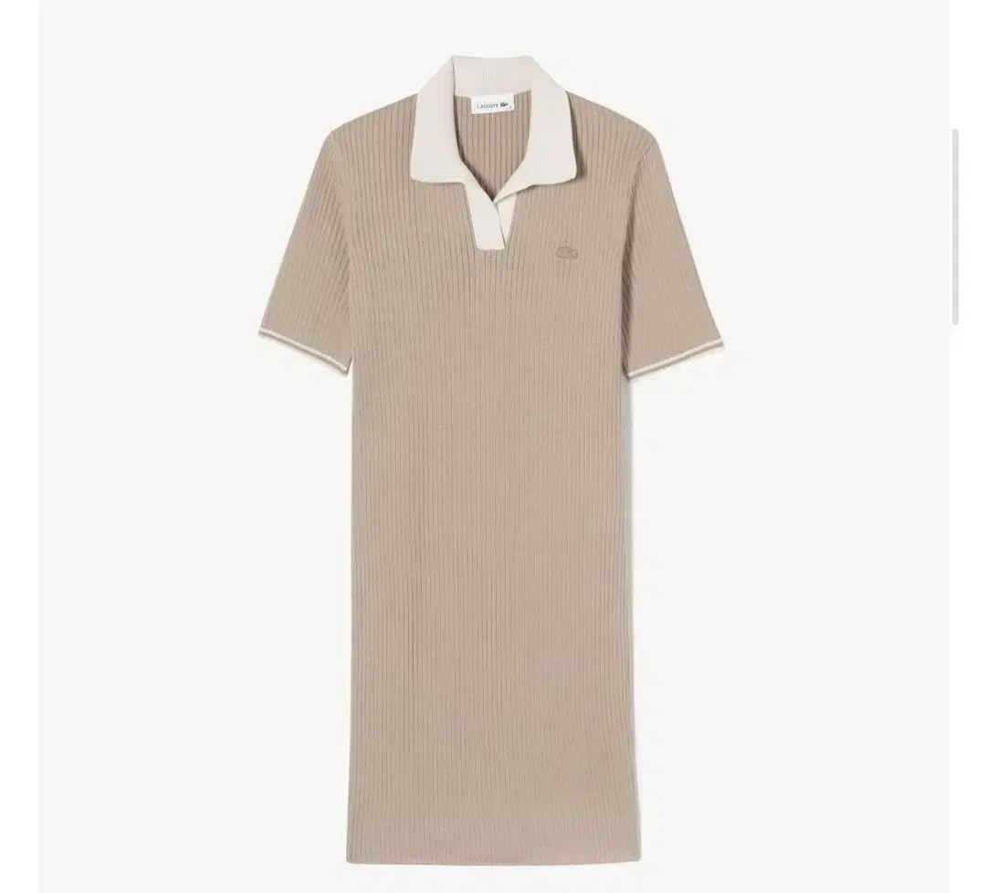 LACOSTE ラコステ オープン プラケット リブティッシュ セーター ドレス