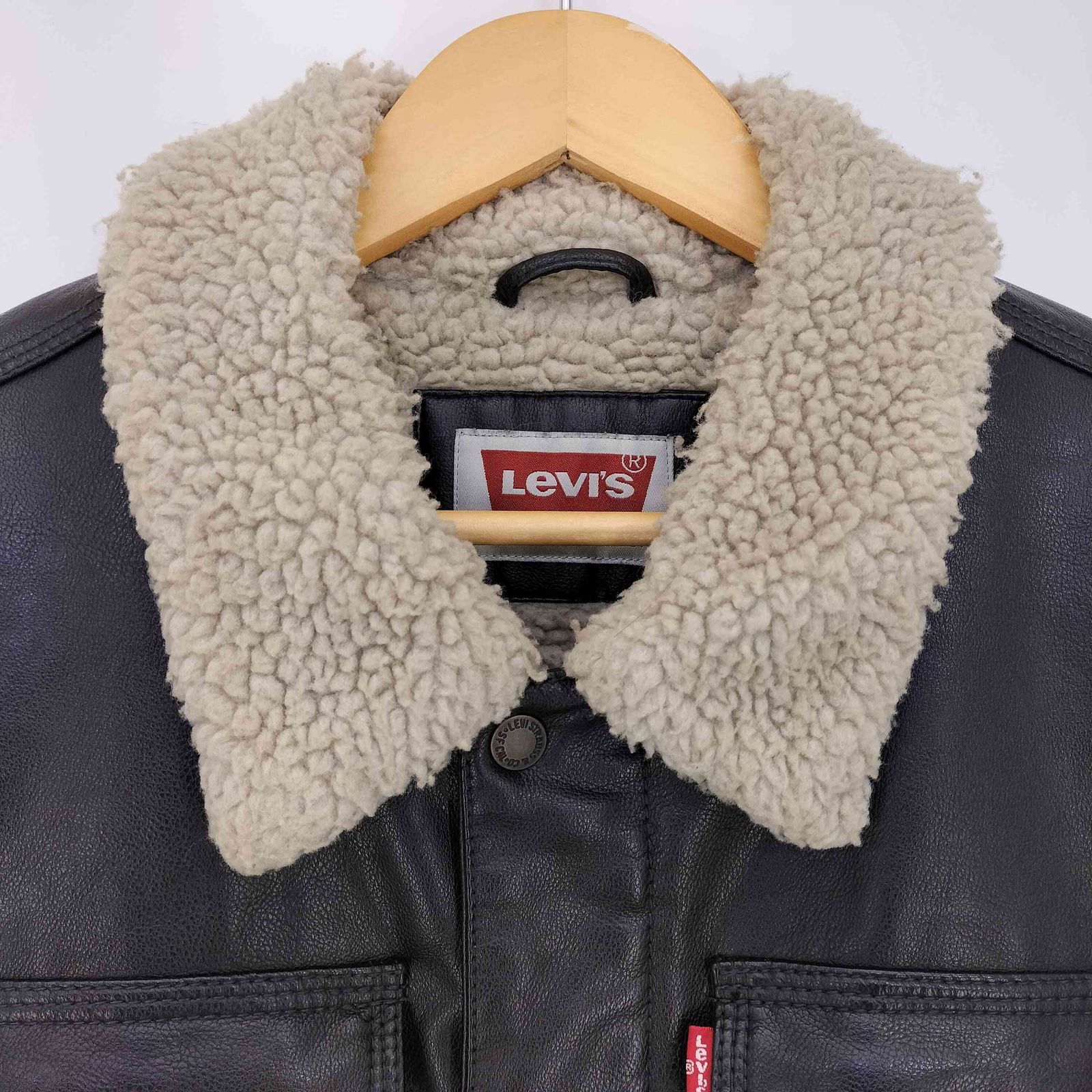 美品　リーバイス フェイクレザー ボア ジャケット　XS 美品 リーバイス フェイクレザー ボア ジャケット XS