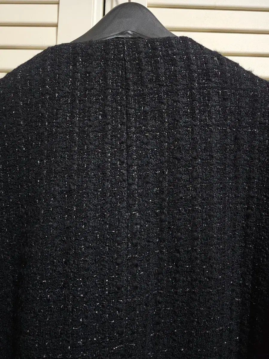 ミメメ オーバーサイズ ツイードジャケット ブラック GULLKHAN_COM