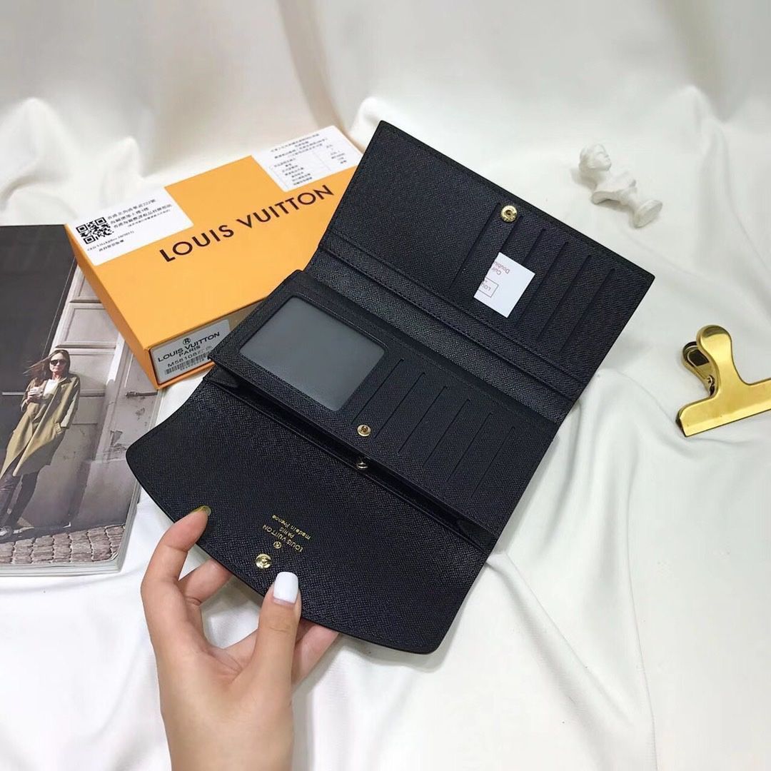 こだわりのある 今日 LV 58108 黒と赤の三折り財布 全国送料無料 一部除く -MM輸入 収納