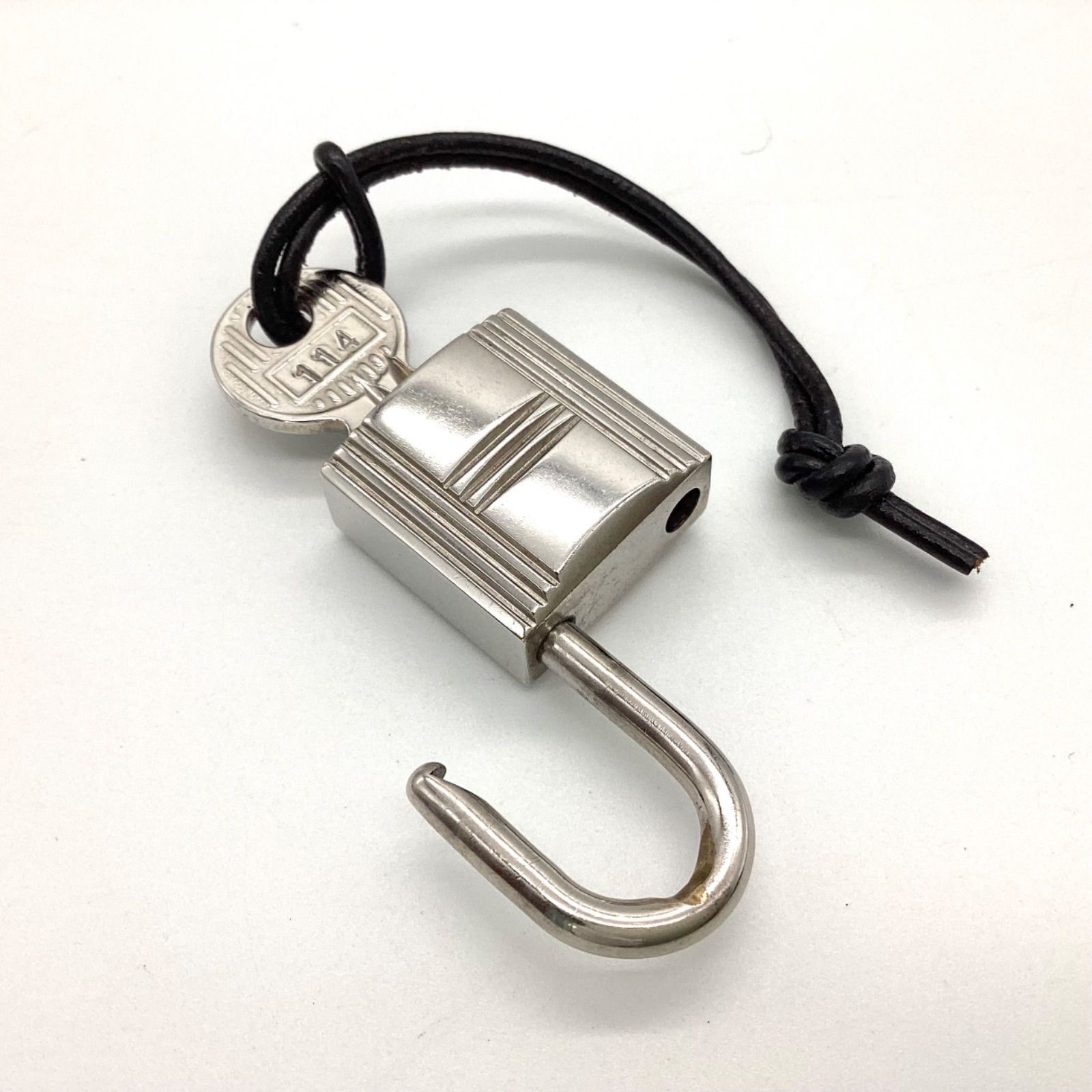 【美品】Hermès エルメス　鍵114番 ⭐️極美品⭐️エルメス カデナ パドロック 鍵 no.114 シルバー