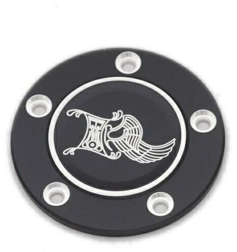 ポイントカバー 5つ穴 ケンズロゴ：1999〜17年ツインカム/ブラックマシーン