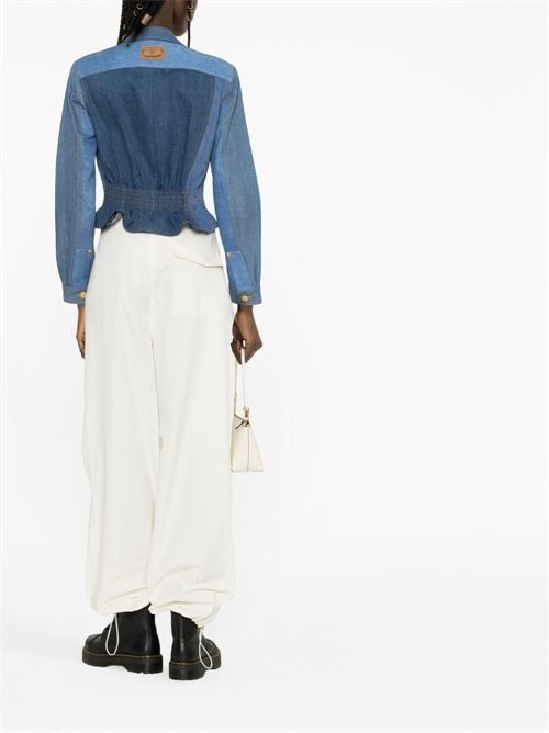 prose verse ペプラムデニムジャケット prose verse ペプラムデニムジャケット ジップアップペプラムレザー