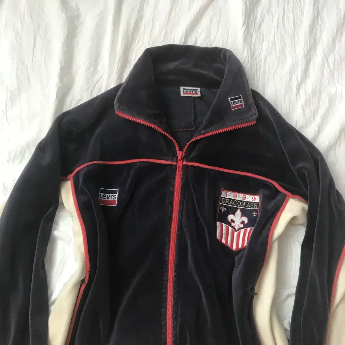 日本版リーバイス オールドスクールベルベット ジップアップ