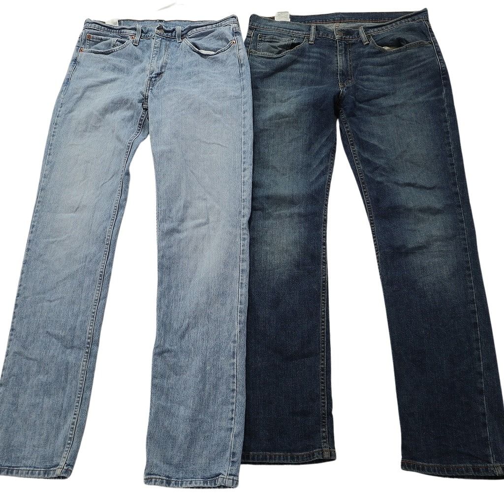 古着卸 リーバイス 品番MIX デニム パンツ 8枚セット メンズ 34 541 514 インディゴブルー ライトブルー 古着 NC1306