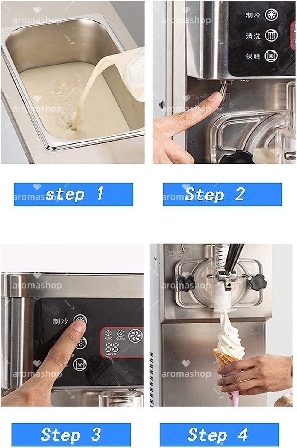 LEDディスプレイ自動洗浄付き1200Wソフトク