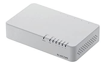 2025，人気セール 【中古】【非常に良い】エレコム スイッチングハブ 5ポート 10/100Mbps マグネット付き 電源内蔵 EHC-F05PN-JW スイッチングハブ