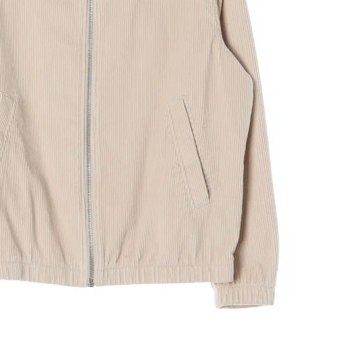 L ZARA(ザラ) ベージュ コーデュロイ ボンバージャケット ジップ