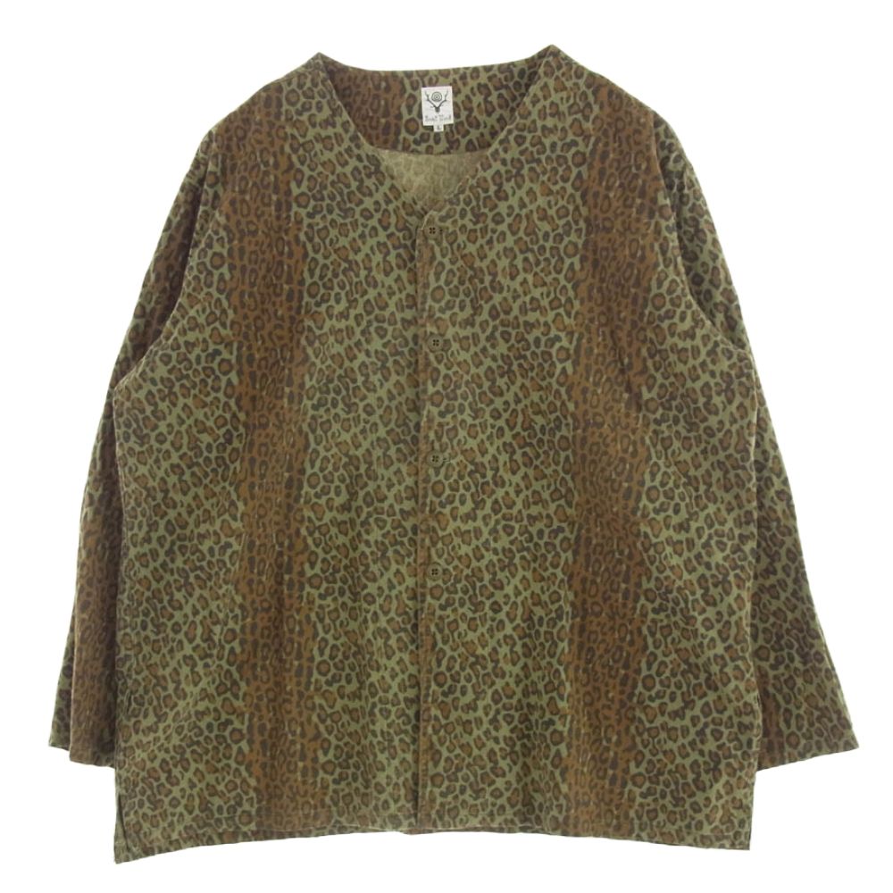South2 West8 サウスツーウェストエイト V Neck Army Shirt Printed 