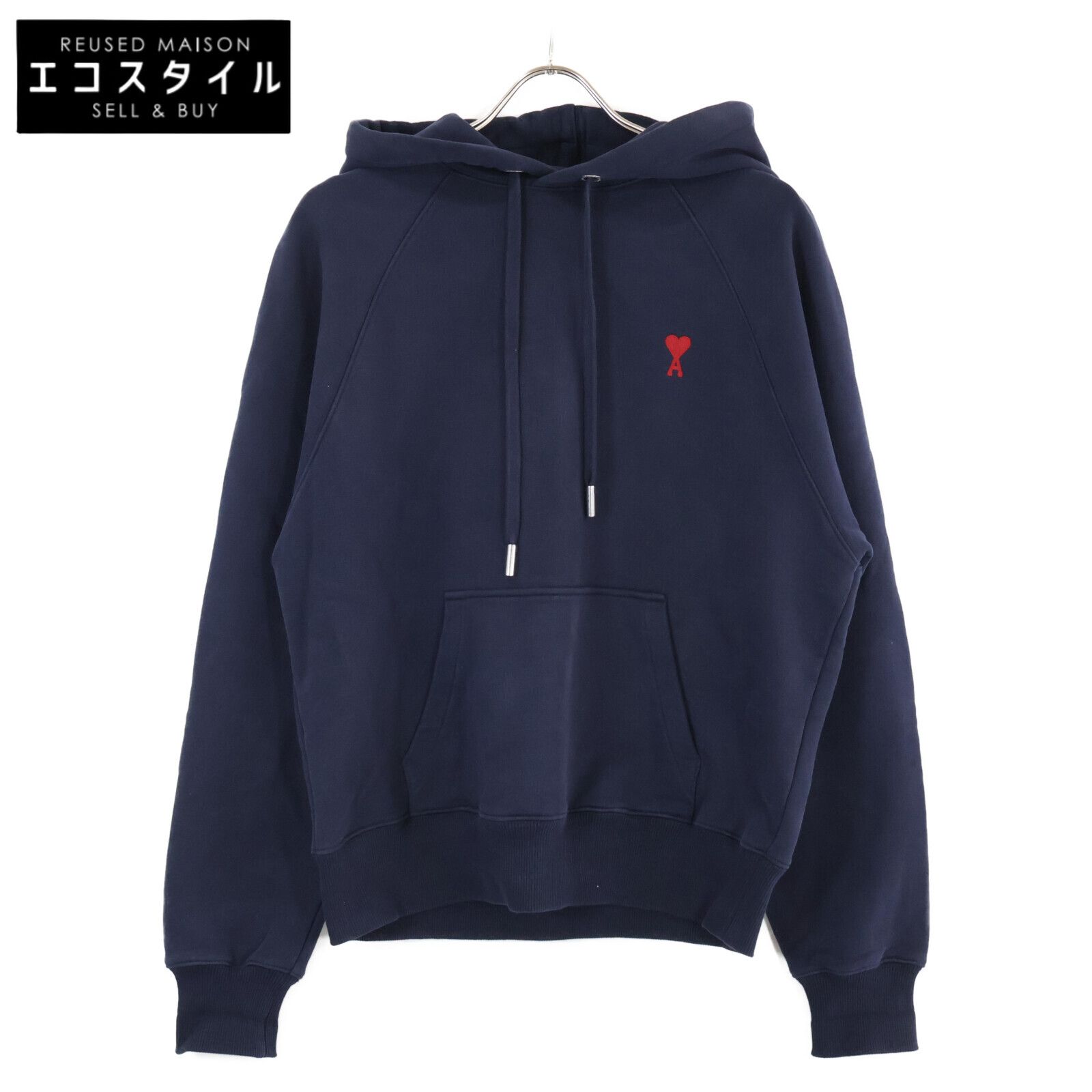 AMI PARIS アミパリス USW205.747 ネイビー パーカー AMIDECOEUR S