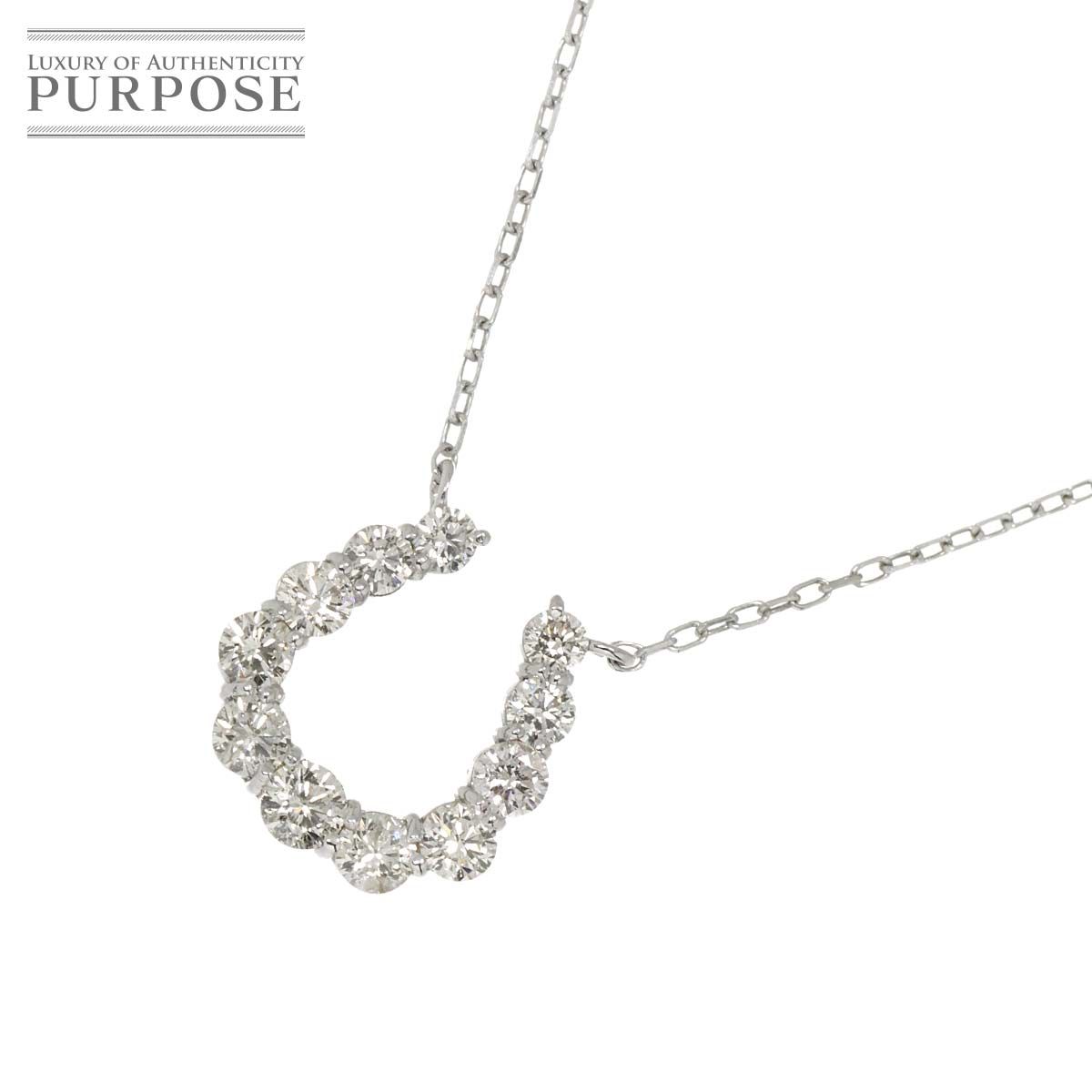 ダイヤ 0.51ct ネックレス 40.5cm K18 WG ホワイトゴールド 750 Diamond Necklace 90276195