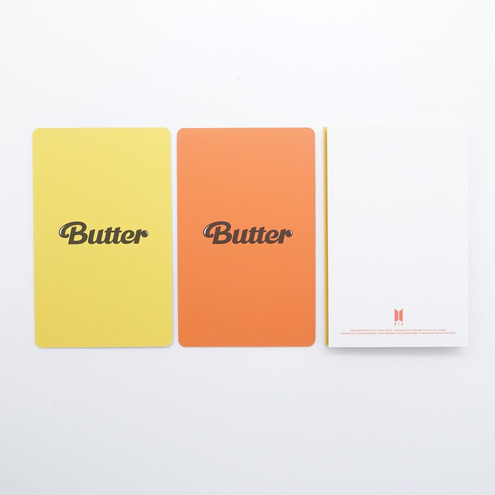 BTS 防弾少年団 Butter メッセージカード フォト トレカ 3枚セット