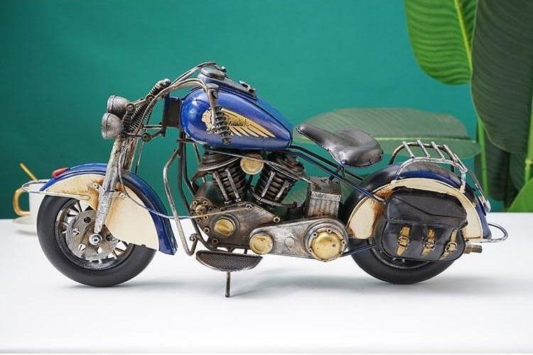 ブリキのバイクフィギュア ヴィンテージ風 F アメリカン 雑貨