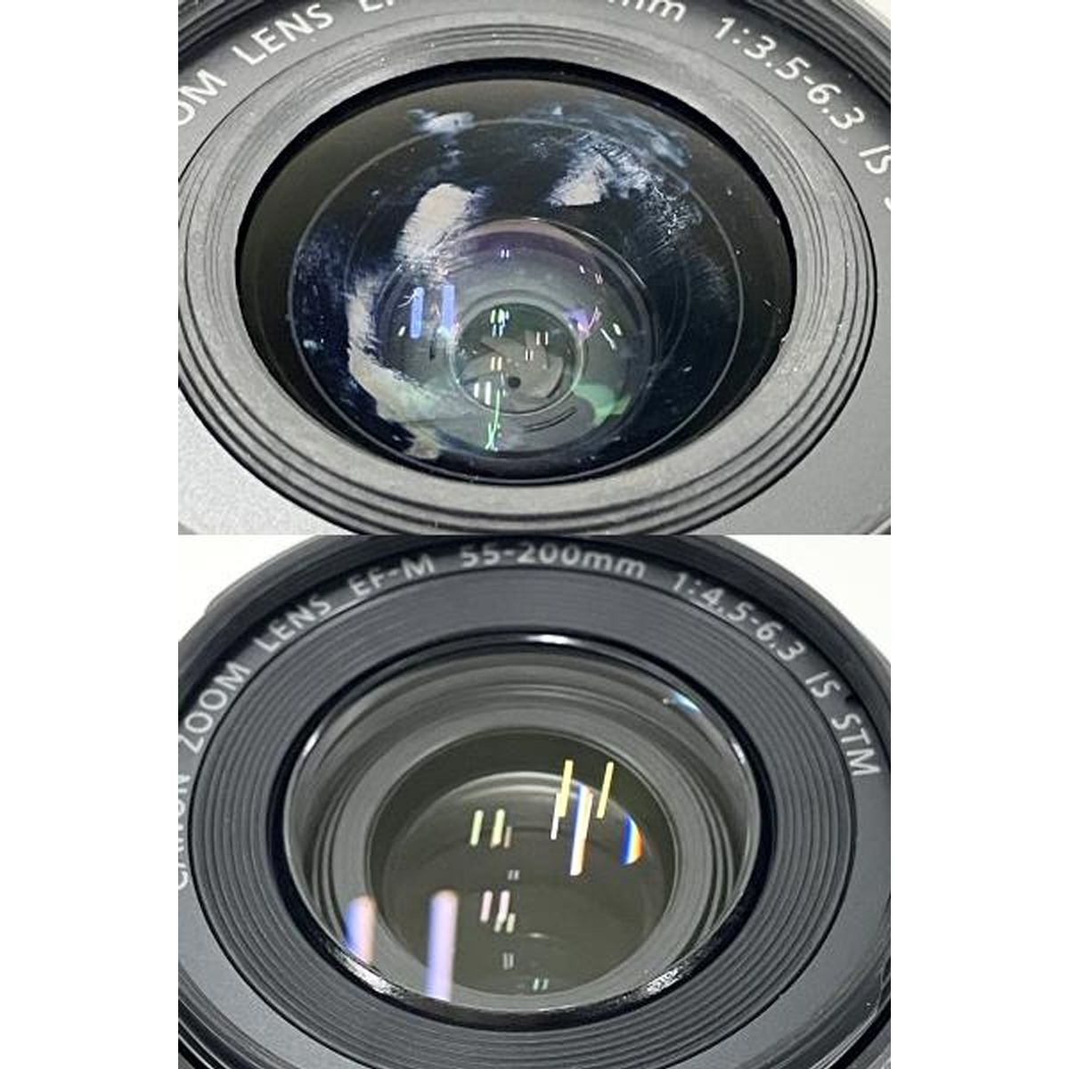 CANON EOS KISS M 15-45mm 55-200mm ミラーレス 一眼レフカメラ ダブルズームキット 中古 訳あり Y9250267 -  メルカリ