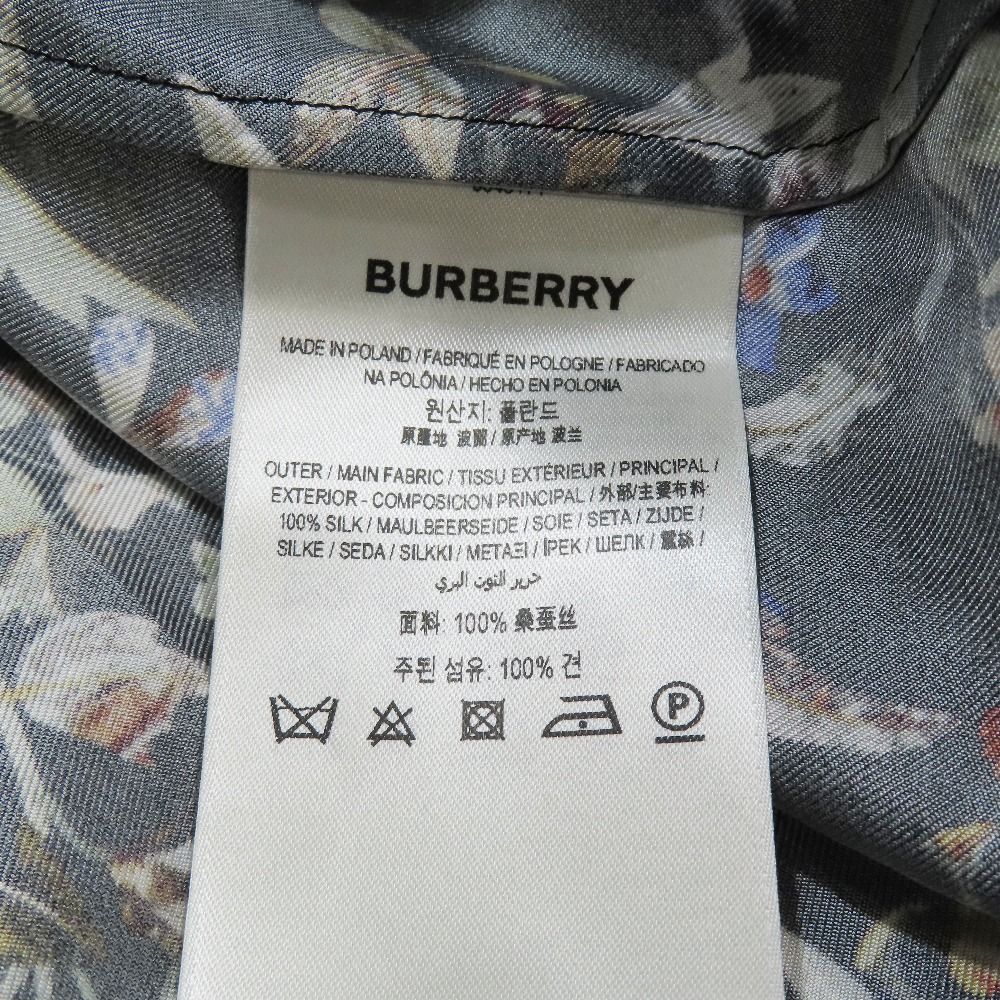 未使用 BURBERRY バーバリー シルク100％ 花柄 総柄