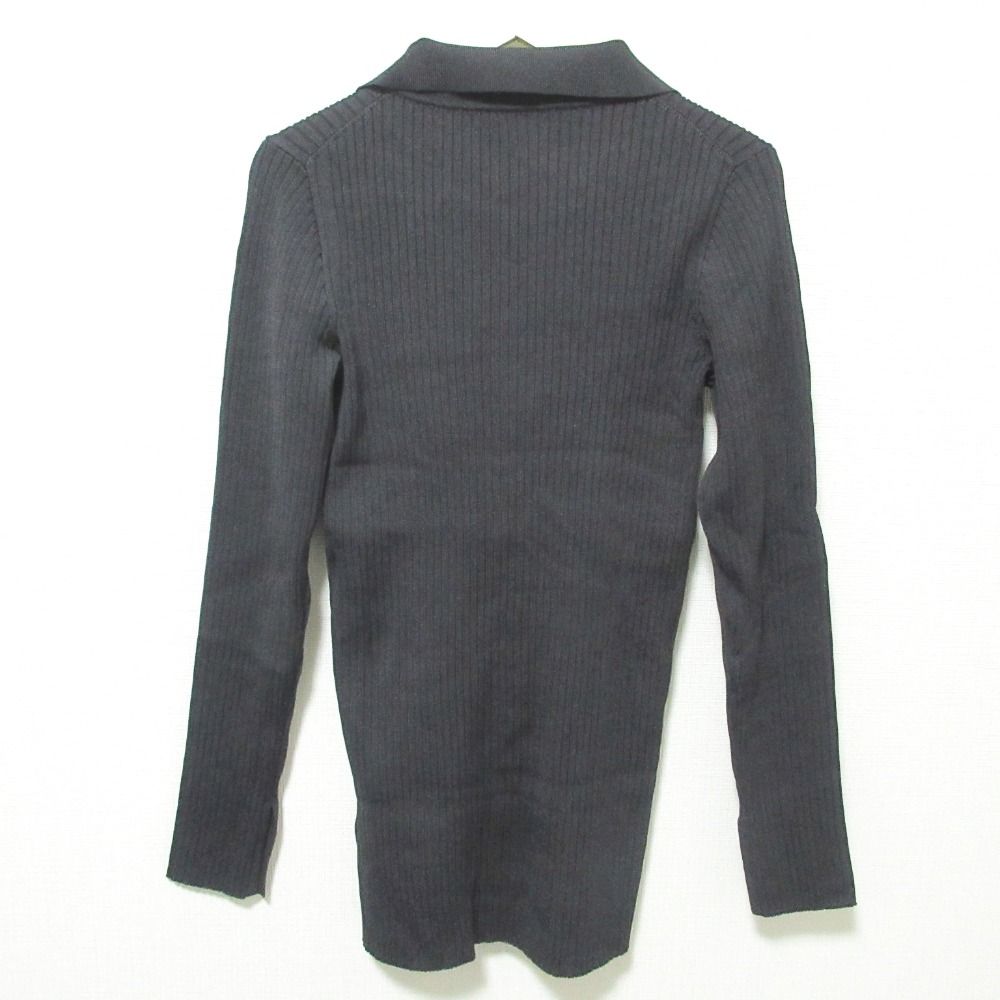 美品 23AW Grace Class グレースクラス グレースコンチネンタル リブポロニットカーディガン 0223353236 36 ブラック レディース 古着 中古 美品 23AW Grace Class グレースクラス グレースコンチネンタル