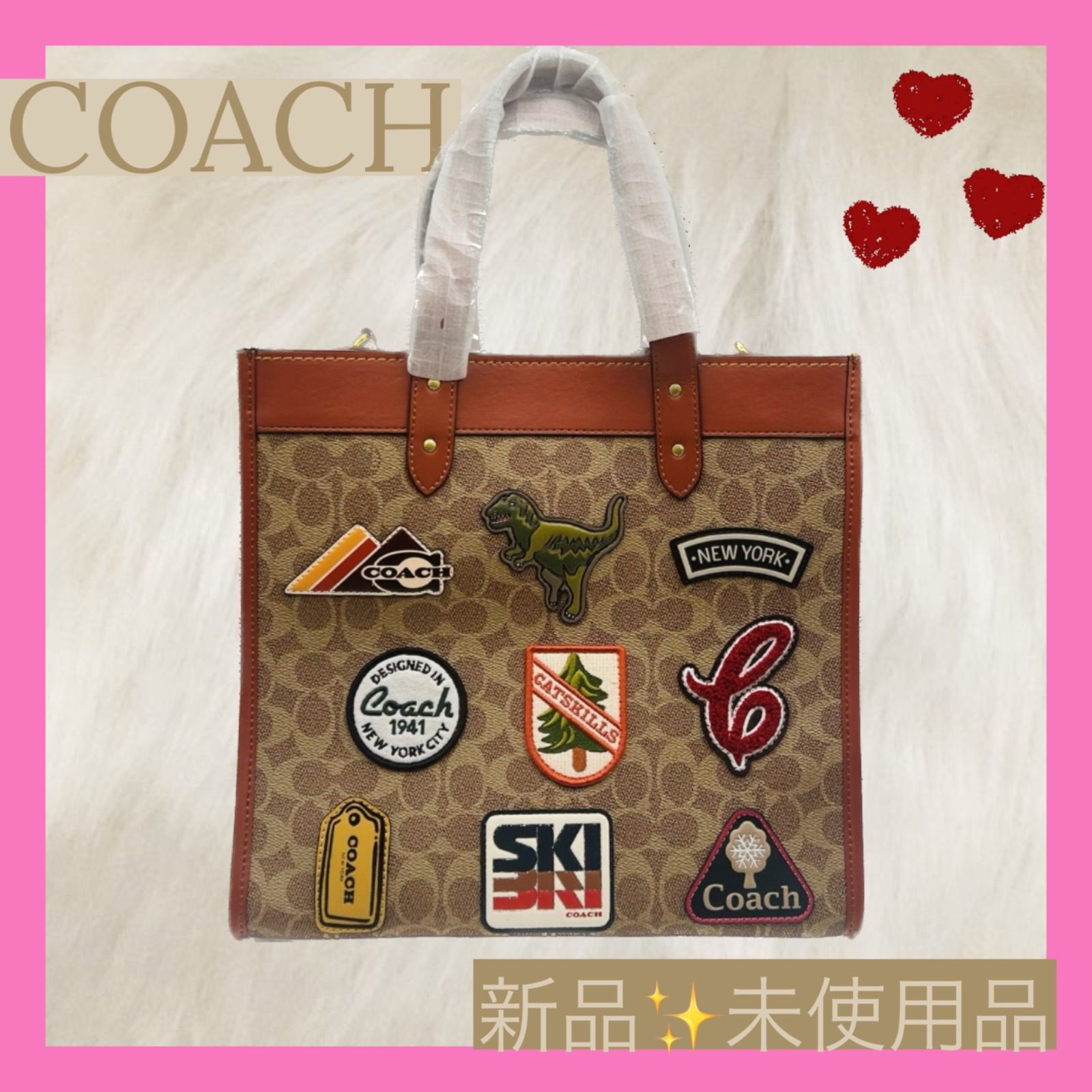 ☘️COACH トートーバッグ バッグ レディース シグネチャーC6846 人気-