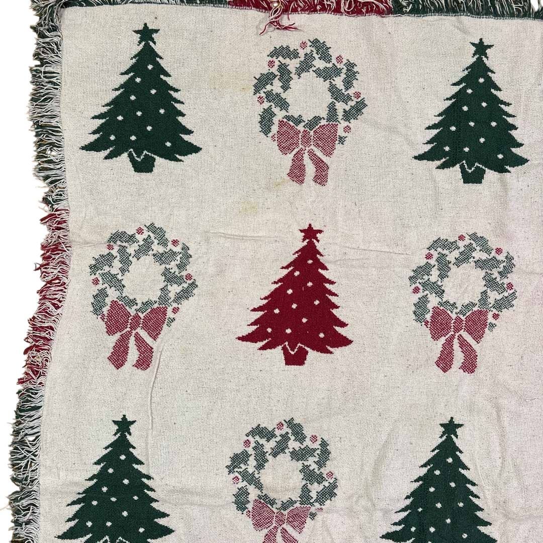 vintageラグ カーペット リース チェック クリスマスツリー  2034 vintageラグ カーペット クリスマスツリー リース パターン 2053