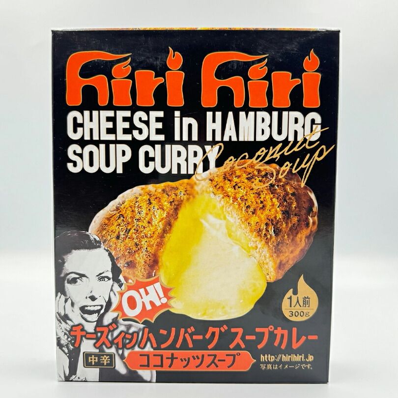 hirihiri チーズインハンバーグカレー 300g 送料無料 ココナッツスープ 中辛 北海道 札幌 スープカレー ハンバーグ ご当地 お土産 贈り物 ギフト プレゼント バレンタイン