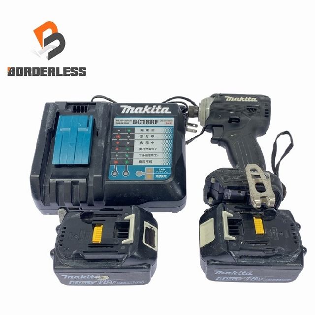 品 makita マキタ 18V 充電式インパクトドライバー TD171D 黒|ブラック バッテリ2個 18V6.0Ah 充電器付 コードレス