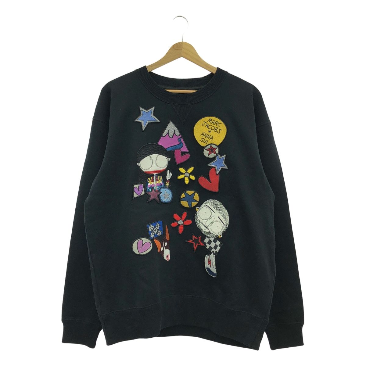 MARC JACOBS | マークジェイコブス | マルチワッペントレーナー | M | ブラック | レディース