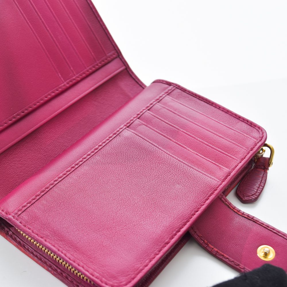 中古USED PRADA 財布 1ML225 VITELLOMOVE ピンク 252587592 中古USED PRADA 財布 1ML225 VITELLOMOVE ピンク 252587592