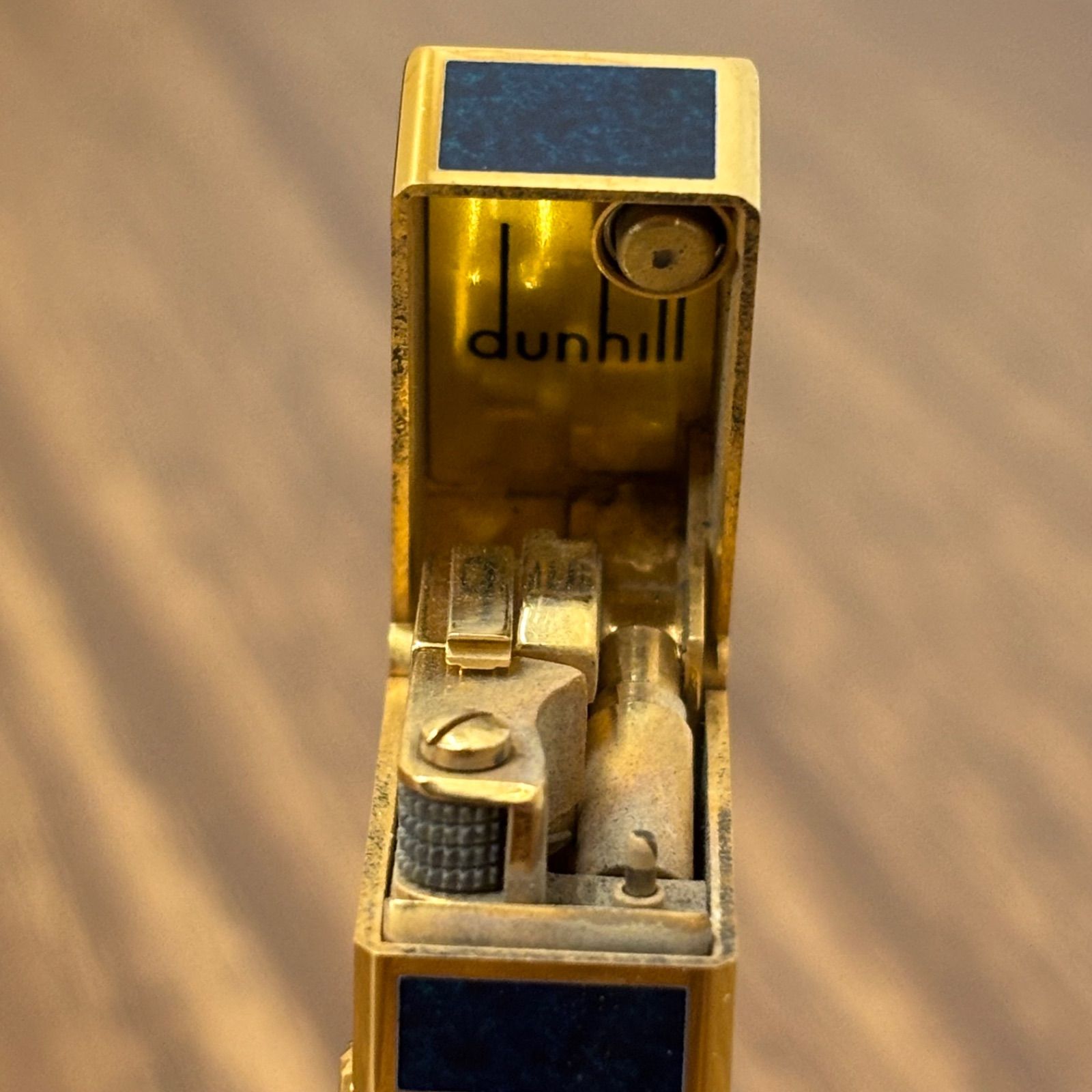 ◎dunhill ダンヒル ガスライター ヴィンテージ ローラー式 ブルー 