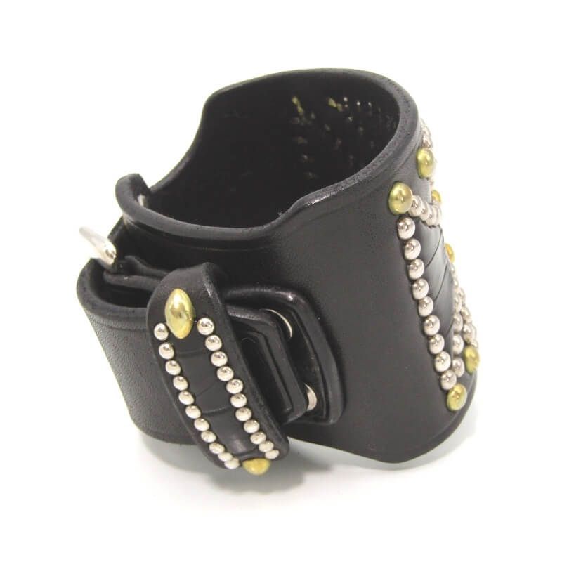 レザーブレスレット アイアンクロス