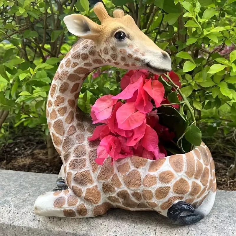 植木鉢 鉢植え プランター フラワーポット 花器 キリン 麒麟