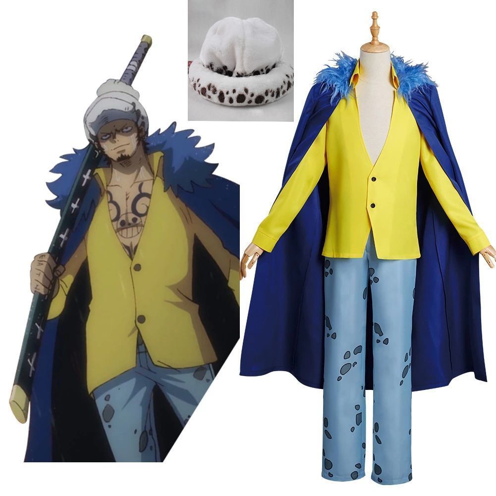 ワンピース ルフィONE PIECE トラファルガー ロー 帽子付き コスプレ キャラ 人気 アニメcosplay イベンド ハロウィン 仮装 文化祭 コスチューム ステージ服 変装 演出服