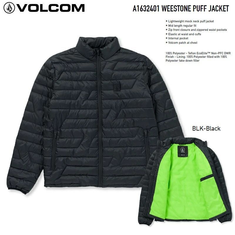 Volcom ダウンジャケット　パンツ　上下　 M 黒・黄色 楽天市場】24-25 VOLCOM/ボルコム SEW DOWN jacket 着用説明動画