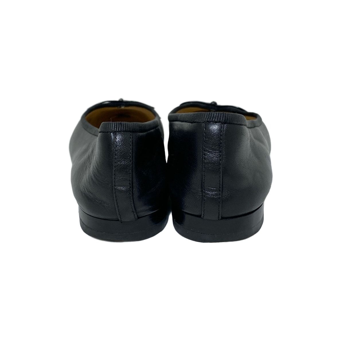 激安大特集！ CHANEL シャネル フラットシューズ 35 1 2C レディース - G02819 黒 アウトソール張替済 ココマーク レザー ラムスキン