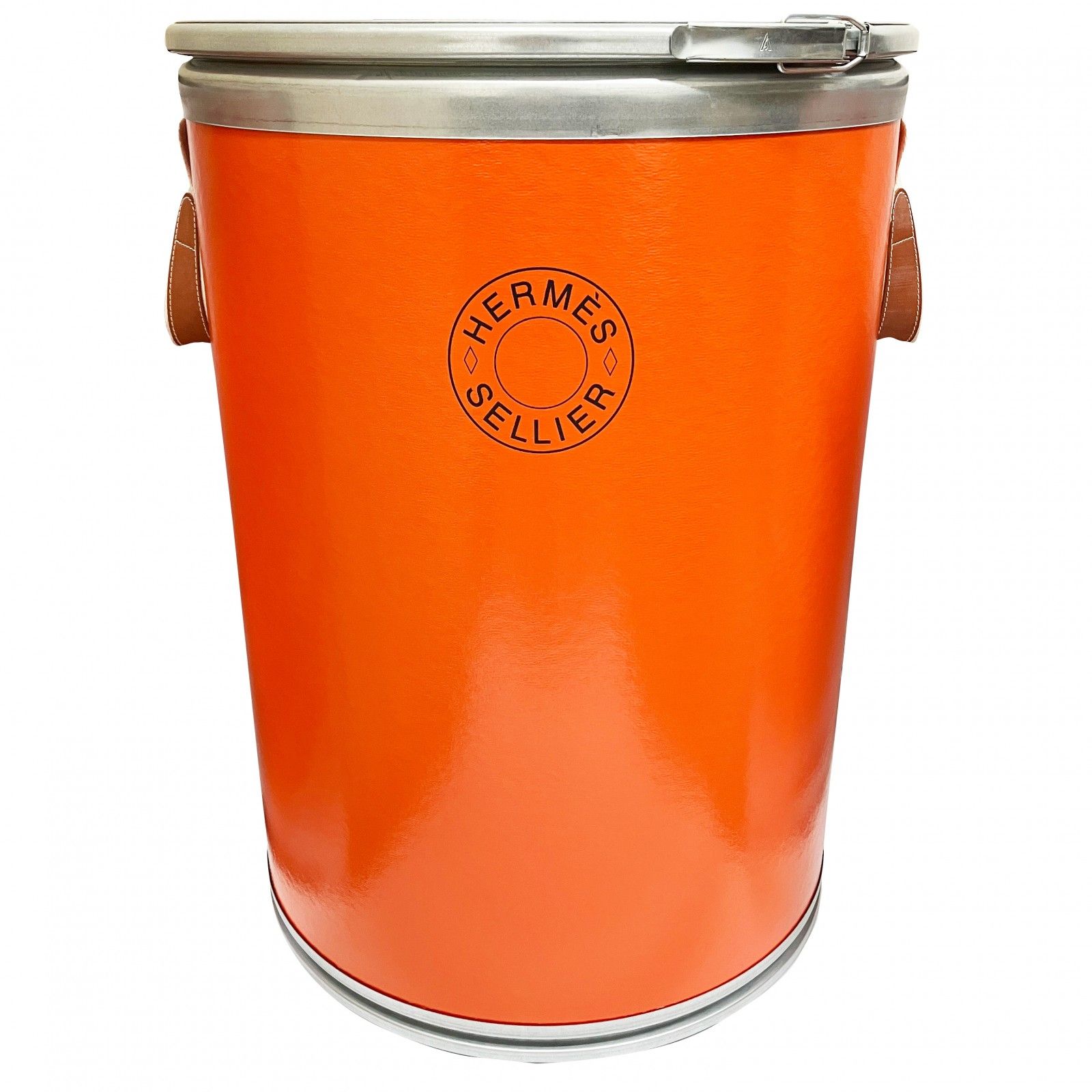 エルメス サドルボックス SADDLE BOX 馬具缶 オレンジ スモールサイズ 