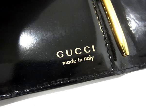 □新品同様□ GUCCI グッチ パテントレザー 手帳カバー メモ帳