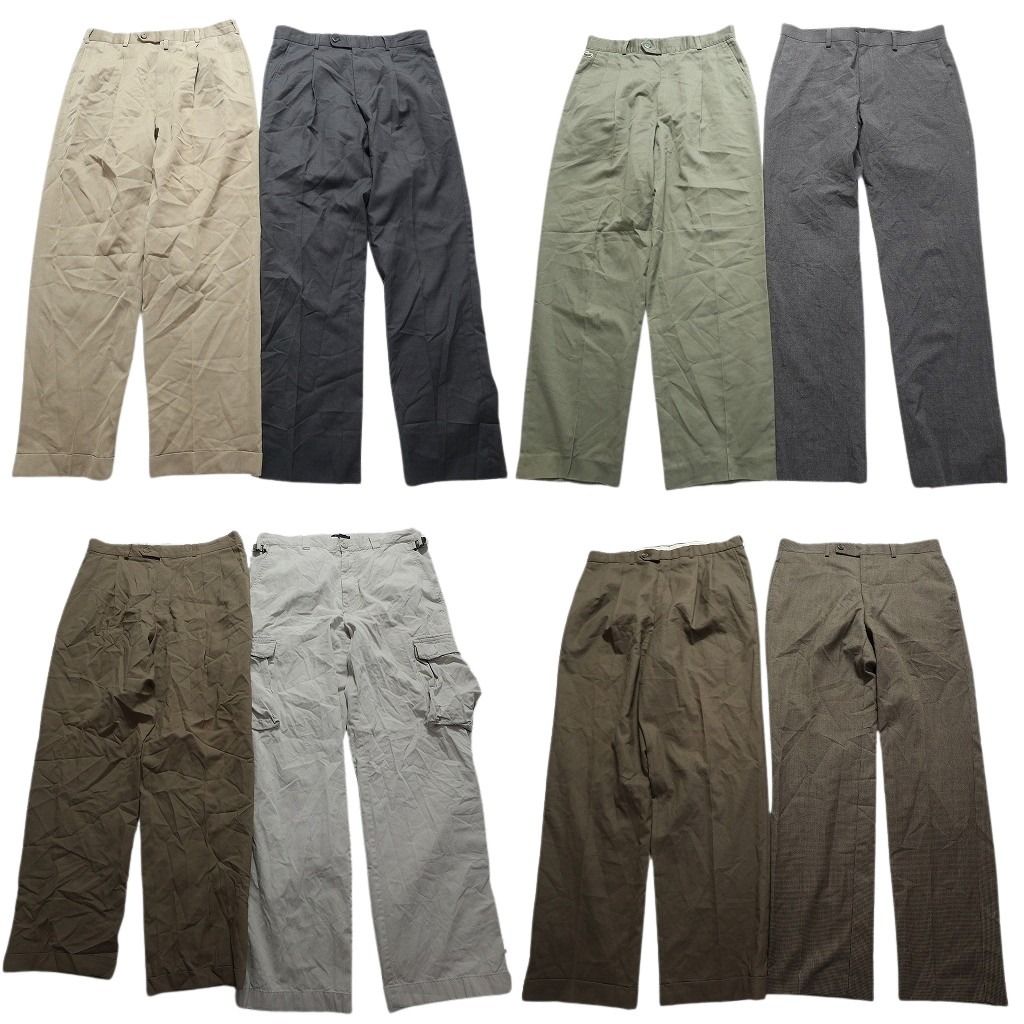 古着卸 ブランドMIX パンツ 8枚セット メンズ 32 ラルフローレン トミーヒルフィガー ラコステ チャップス 古着 NA2116
